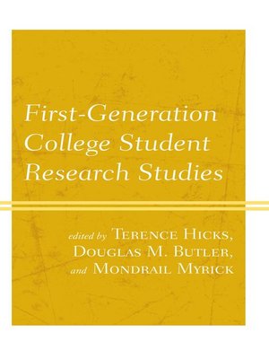 cover image of First-Generation College Student Research Studies